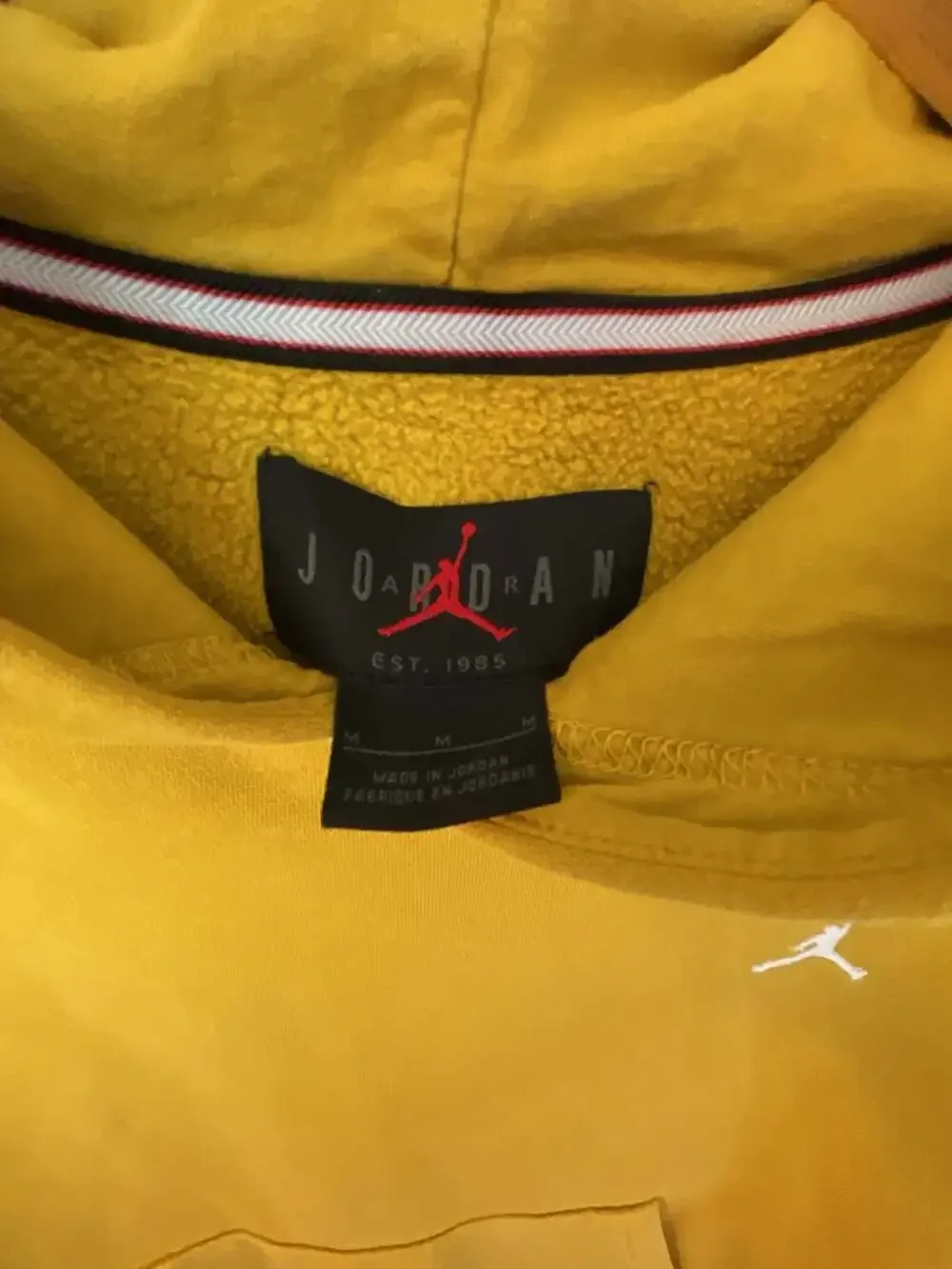 Jordan Brooklyn Fleece Pullover Hoodie in Yellow Ochre Size M Street wear